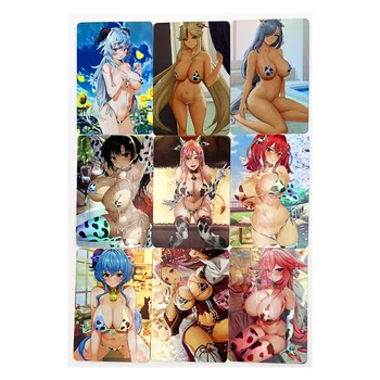 9pcs/set Vacas Rem, Hyuga Hinata, Yamato ACG Sexy Brinquedos Hobbies Hobby Colecionáveis Coleção de jogos de Anime Cartões