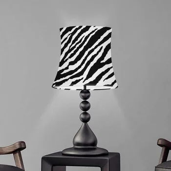Bonito de Impressão de Zebra Moderno Pano Lâmpada de Cobre para Candeeiros de Mesa Candeeiro de Secretária Lavável Abajur Lâmpadas de Assoalho Abajur Tampa da Luz