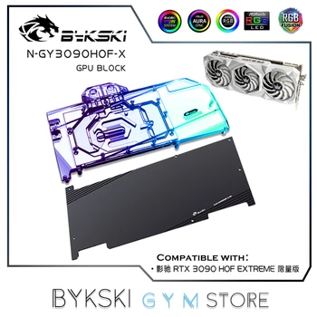 Bykski GPU Bloco Para GALAX RTX 3090 HOF Série Placa Gráfica de Vídeo VGA Liquild Cooler 5V/12V RGB de SINCRONIZAÇÃO, N-GY3090HOF-X