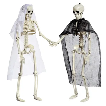 1pcs Durável de Simulação de Humanos Esqueleto Enfeite Festa de Halloween Bar Quarto Secreto mal-Assombrada Casa Horror Adereços de Casa, a Decoração da Barra