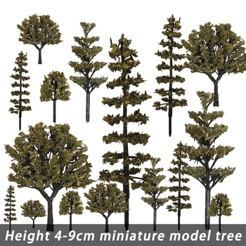 Altura de 4 9cm Miniatura de Árvore de Modelo Para Diy Fazendo HO N Areia Tabela a Construção Ferroviária Cena de Materiais Diorama Kits de 10Pcs
