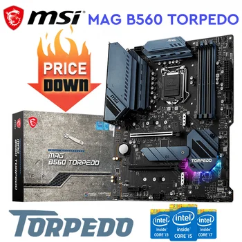 MSI MAG B560 TORPEDO LGA1200 placa-Mãe Suporte 10-Gen 11-Geração Intel CPU DDR4 128GB PCI-E 4.0 Intel B560 Jogos de placa-mãe