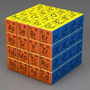 Tabela periódica dos Elementos Criativos da Terceira Fase Quarta Fase do Quebra-cabeça Cubo Mágico Toy Matemática Escola de ensino médio Dom