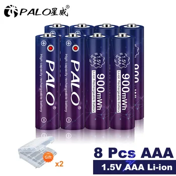 1,5 v AAA Bateria Recarregável de Lítio de 900mWh Bateria AAA de 1,5 v AAA Recarregável de íon de lítio Pilhas AAA de 1,5 V Bateria Recarregável