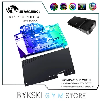 Bykski 3070 GPU Água de Refrigeração do Bloco Para as NVIDIA Fundadores RTX 3070 3060ti Líquido Arrefecedor do Sistema de VGA Radiador,5V/12V N-RTX3070FE-X