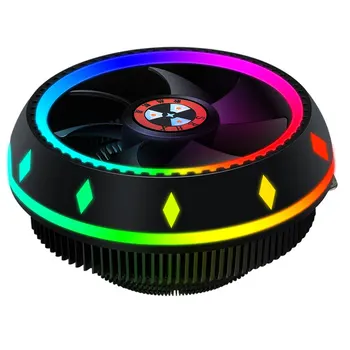 Silencioso de LED RGB de Ar do Cooler (Ventilador de Computador da área de Trabalho do Dissipador de calor Radiato Colorido de Refrigeração para Intel 115X AMD 10x10x2.5cm