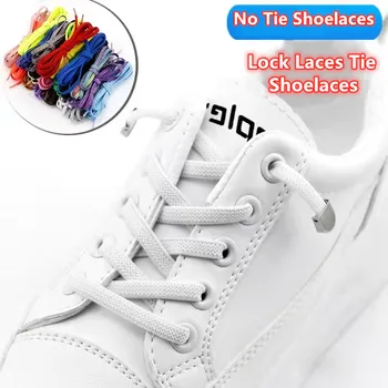 cordones elasticos zapatillas Não Amarrar Cadarços de Sapato de Atacadores Para Crianças e Adultos Tênis Atacador Rápida Lenta Metal Bloqueio Cordões