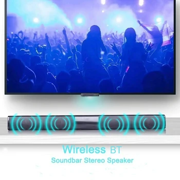 20W sem Fio Portátil Coluna de Som compatível com Bluetooth alto-Falante Poderoso 3D Música barra de Som Home Theater Aux Para TELEVISÃO de PC