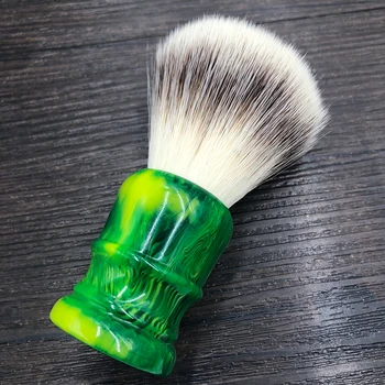 DS 24mm 26mm sintético macio cabelo de verde oliva resina lidar com pincel de barba