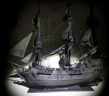 Nova pérola negra Piratas do navio de madeira modelo de kit de 80cm de comprimento com instruções em inglês