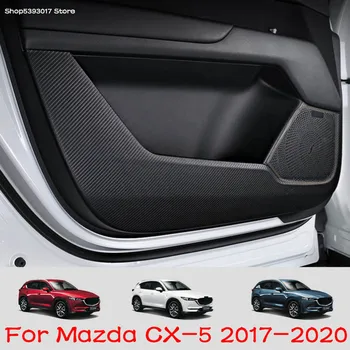 A Porta do carro Anti-Kick Pad de Fibra de Carbono, Couro Porta de Filme de Proteção de Adesivos Para Mazda CX-5 CX5 2020 2019 2018 2017 2021