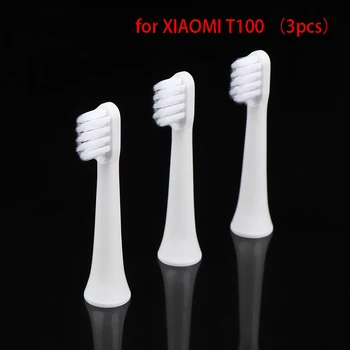 3pcs Sonic Escova de dentes Elétrica para T100/T300/500 Clareamento Vácuo Suave DuPont Substituto Cabeças Limpar Escova de Cerdas Bocais da Cabeça de