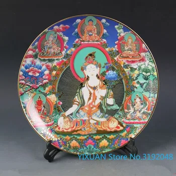 Tara branca Buda prato de porcelana decoração do prato de porcelana