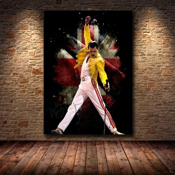 Klassisk Abstrakt Veggmaleri Lerretsmaleri Freddie Mercury Queen-Bohemian Rhapsody Plakater Og Trykk Stue Hjemmeinnredning