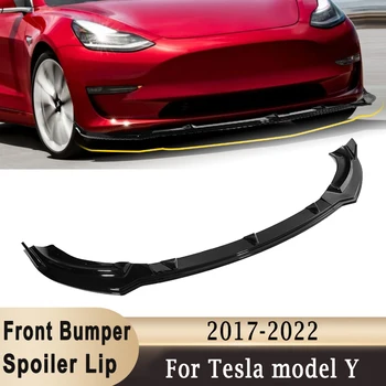 Para O Tesla Model Y 2017-2022 Pára-Choque Dianteiro, Spoiler Inferior Do Bordo De Modificação De Carro, Estilo Pára-Choque Com Difusor Lábio Protetor Do Corpo Kit