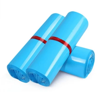 Personalizar o Logotipo Azul da Cor de Discussão Sacos de Correio Impermeável Engrossar Roupas de Bolsa de Armazenamento PE Envelope Envelope Plástico Saco de Transporte