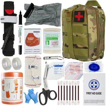 A Sobrevivência ao ar livre Engrenagem Molle Saco de Emergência Médica IFAK Kit de Primeiros Socorros Tático Militar Torniquete Israel Curativo Acampamento Edc