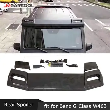 Traseira do Tronco Spoiler Lábio Asas com Luz LED para a Mercedes Benz Classe G W463 G500 G65 Vagão ATÉ 2015 Estilo Carro de Fibra de Carbono
