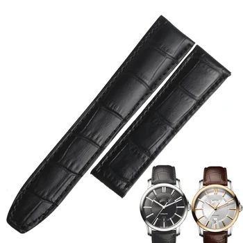WENTULA watchbands para Maurice Lacroix PONTOS PT6158 bezerro-banda de couro de couro de vaca Genuína de Couro, pulseira de couro de faixa de relógio de homem