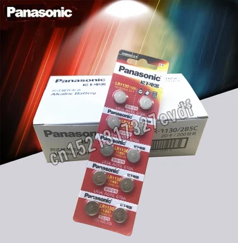 200pcs Panasonic Célula de Bateria de 1,5 V AG10 LR1130 Alcalinas baterias AG10 389 LR54 SR54 SR1130W 189 Baterias LR1130