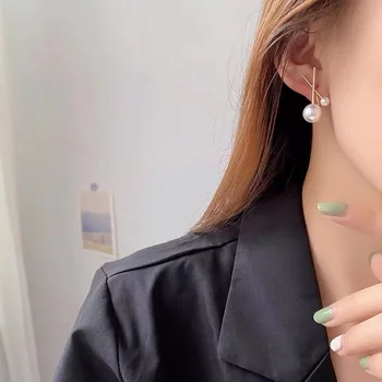 2022 moda clipe de brincos francês pérola x orelha clipe de mulheres brincos coreano brincos banhado a prata, brincos de festa jóias de presente
