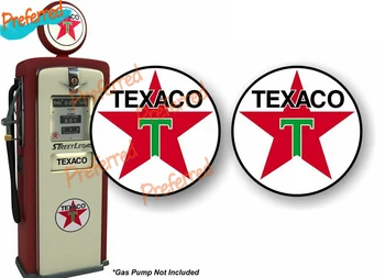 2x Gasolina Texaco Vintage Bomba de Decalque Estação de Serviço da Bomba Logotipo Decalques Adesivo para Seu Carro, Casa, Refrigeradores, e Capacete de Decalque
