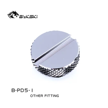 Bykski B-PD5-1 PC água de refrigeração montagem G1/4 de Parada da água de plug Reto Rosca,Preto/Prata Mão cooler dissipador de calor