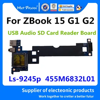 MAD DRAGON brandnew do Portátil de Áudio USB Leitor de Cartão SD Conselho Para HP ZBook 15 G1 G2 Áudio USB SD Conselho Ls-9245p 455M6832L01