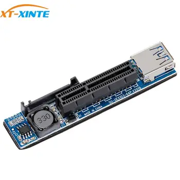 XT-XINTE PCI Express USB 3.0 Adaptador de Arrecadação de Extender PCIE Riser Card USB 3.0 PCI-E SATA, PCI-E Riser PCI Express X1 a X4, Slot de