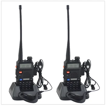 2PCS/Monte baofeng dualband UV-5R walkie talkie rádio dual display 136-174/400-520mHZ duas vias de rádio com acesso gratuito auscultador BF-UV5R