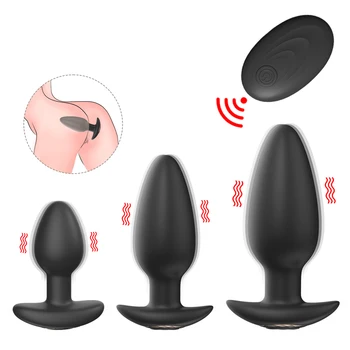 10 Velocidades Wearable Vibrador Vibrador Para As Mulheres De Controle Remoto Sem Fio Plug Anal Vibrador Massagem De Próstata Brinquedos Sexuais Para Os Homens Gay