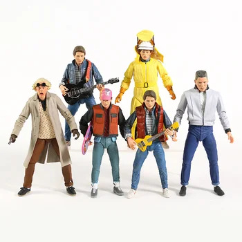 Original NECA de Volta Para O Futuro, Marty McFly Dr Brown Biff Tannen Figura de Ação do Modelo de Brinquedo de Presente Coleção Figurine