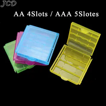 JCD Plástico Colorido Titular Caso de Armazenamento de Caixa de Cobertura para 10440 14500 AA AAA Caixa de Bateria Recipiente de Caso Saco Organizador Caixa de Caso