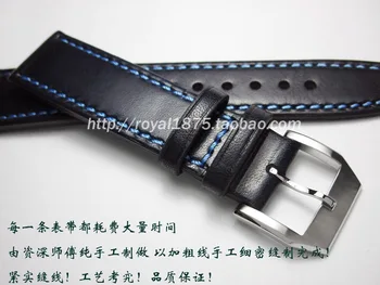 2020 Homens as Meninas de Couro Genuíno Watchbands 20 21 22 mm azul Escuro VINTAGE Relógio de Pulso Banda Alça de Cinto de Aço para Seiko Omega iwc
