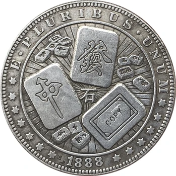 Hobo Níquel EUA Morgan Dólar de 1888-O de MOEDA Tipo CÓPIA 138