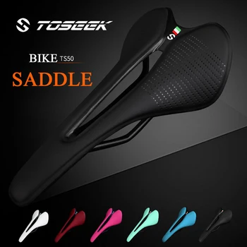 TOSEEK Ultraleve Sela de Moto Respirável, Confortável Almofada de Corrida de Moto Selim de Bicicleta Assento MTB Estrada EVA Partes Componentes