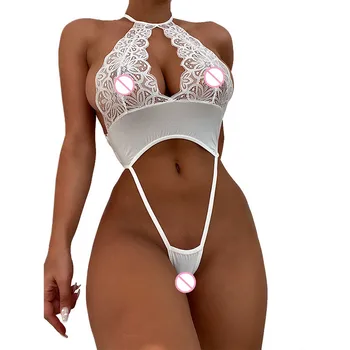 Exótico Body de Renda Macacão Oco Transparente de Lingerie Sexy para Mulheres Erótico Lengerie Femenina Sexy body sexy
