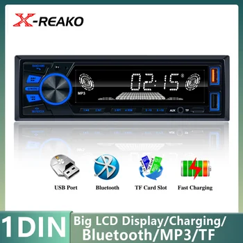 X-REAKO Carro MP3 Sintonizador de Rádio FM com LED Segmento Apresenta AUX de Entrada de Função de Carregamento USB com o Controlo Remoto do Volante