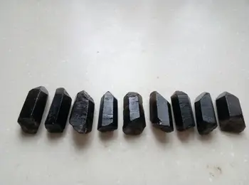 12 True Black TIBETANO Cristal de Quartzo PONTO Varinha Poderosa Energia CHI Gene