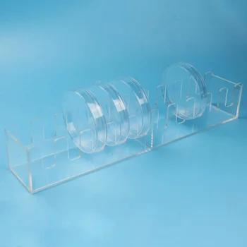 Vidro orgânico placa de Petri Rack 10 Vertical De 90 Plástico Prato de Cultura de Espaçamento entre os furos de 18 mm de Espaçamento de 18mm