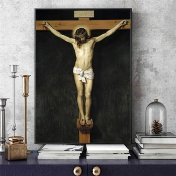 Cristo Crucificado Pinturas em Tela, Famoso Cartazes e Jesus Cristã Imprime Arte de Parede Fotos de Sala de estar Decoração Home