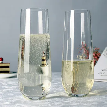 Stemless Champanhe Copo de Cocktail condições para Copos de Vinho Prosecco Flauta de Água de Bar Copos Brindando Casamento Óculos Conjunto de 6