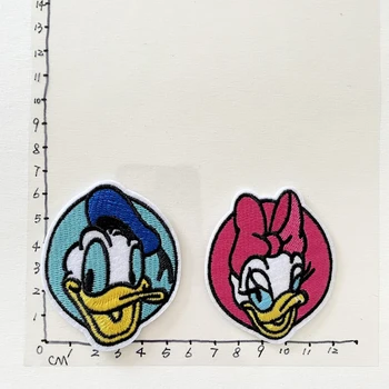 Caricatura linda cabeza de pato Donald Disney Decoração de Ferro em Patches Patches de Bordados para a confecção de Roupas de Vestuário Costura