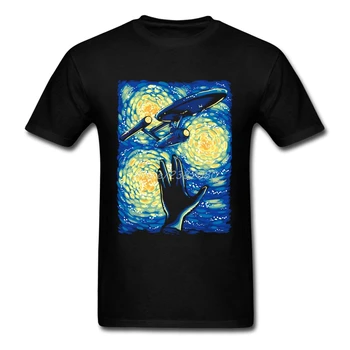 Engraçado Galáxia Espaço de Picasso a Pintura do Céu Estrelado T-Shirt. Verão do Algodão de Manga Curta-O-Pescoço Mens T-Shirt Nova S-3XL