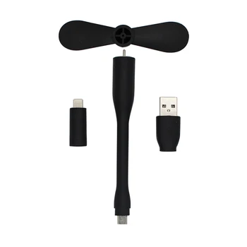 Ventilador USB 6 Cores de Viagem Portátil Mini Ventilador USB Para iPhone e Laptop USB Dadgets Multifunções Android 3 em 1 Ventilador Usb