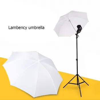 Leve 33in 83 cm de Pro Estúdio de Fotografia com Flash Translúcido Macio Lambency Guarda-chuva Branco Material de Nylon Eixo de Alumínio