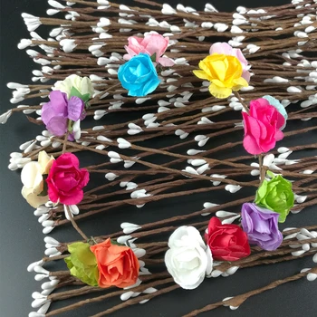 100pcs Bud Artificial Ramos de Flores Estame para de Coroa de flores, Arranjo Floral Decoração do Casamento de DIY, Decoração de Flores Scrapbooking