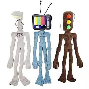 55CM Sirene Cabeça, Brinquedos de Pelúcia e Dobrável Cartoon Horror Figura SirenHead de Pelúcia Brinquedo de Pelúcia, Boneca para Crianças de Aniversário, Presentes de Natal