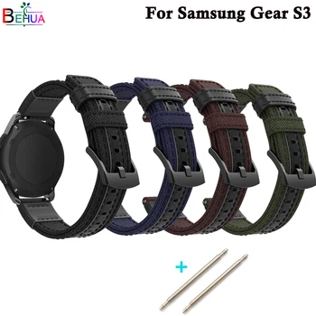 esporte cinta de lona Galaxy 46mm assista ao ar livre do produto faixa de relógio Para Samsung Engrenagem S3 inteligente relógio de pulseira bracelete Acessórios