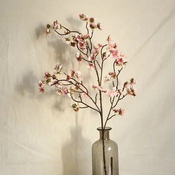 Artificial de Cereja Primavera de Ameixa Flor de Pêssego Ramo de Flores Para a Festa de Casamento de Natal da Cerimônia de Formatura, Decoração de Casa de 97 CM